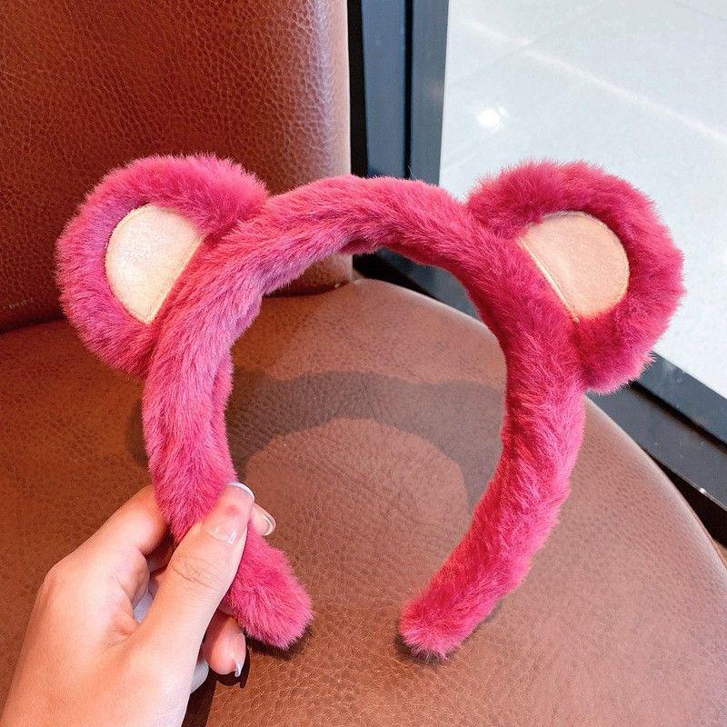 

Cartoon Plush Headband for Women: Cute, Non-Slip Hair Accessory for Face Wash & Mask Application