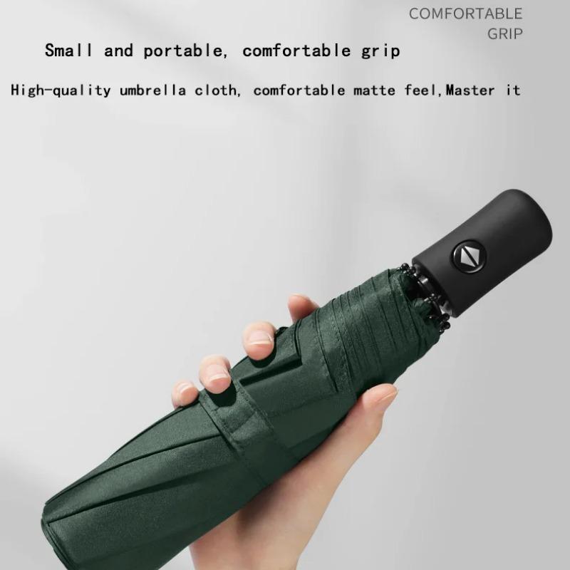 8 Ribber Reise Regn Solparaplyer Vindtett Flerfarget reiseparaply Automatisk åpning og lukking