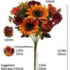 Sunflower & Daisy Mix Artificial Sunflowers Autumn Theme Fake Flower Decor  Wedding Decoration