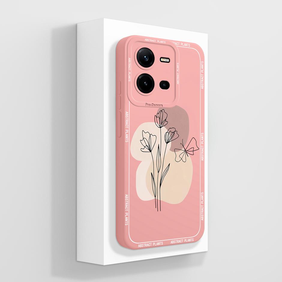 For Vivo V25 V25E 4G 5G Case Cute Advanced Sense Flowers Silicone Soft Shell For VivoV25 5G VivoV25E 4G Prevalent Fundas Bumper