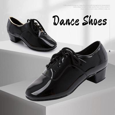 New Style Men's Latin Dance Shoes Adult Latin Soft-Soled Children's Dancing National Standard Low Heel Dance Shoes 3.5CM