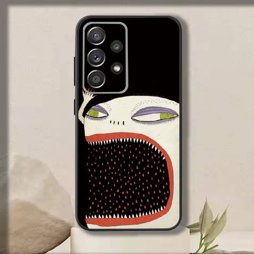 

P-Polly Nor Art Phone Case For Samsung S25,S24,S21,S22,S23,S30,Ultra,S20,Plus,Fe,Note,10,9,5G Black Cover Samsung S24Plus