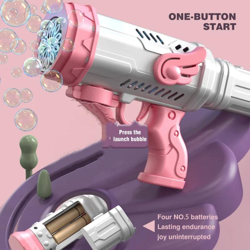 12 Hole Children'S Bubble Gun Outdoor Toys Full Automatic Water Electric Bubble Maker Machine Soap Blowing Toys Game Party Gifts