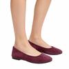 Women's Pointed Toe Flat Shoes Slip On Ballet Style Low Heel Casual Comfortable Soft Material Footwear