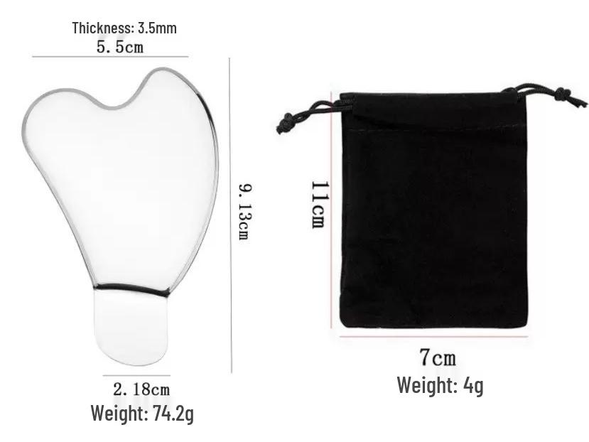 Heart-Shaped Stainless Steel Gua Sha Board for Facial Firming and Lifting Massage – Large Size, Multifunctional Fascia Tool.