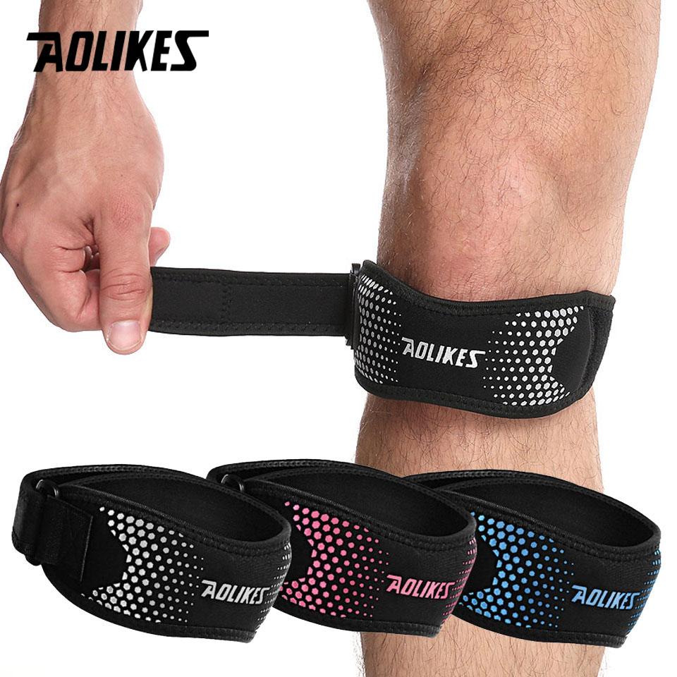 Aolikes 1Pcs Patella Tendon Knee Straps, Knee Brace Knee Support Patellar Stabilizer For Running Hiking Tennis Jumping Arthritis