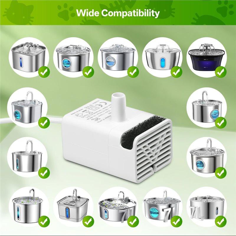 JY-830 USB Zamienna Pompa Do Stalowych Fontann Wodnych Dla Zwierząt Regulowana Pompa Do Fontanny Wodnej Dla Kota