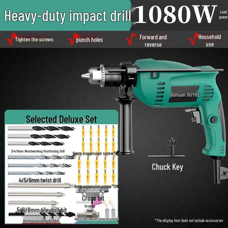 High-Power Variable Speed Impact Drill & Rotary Hammer Electric Screwdriver