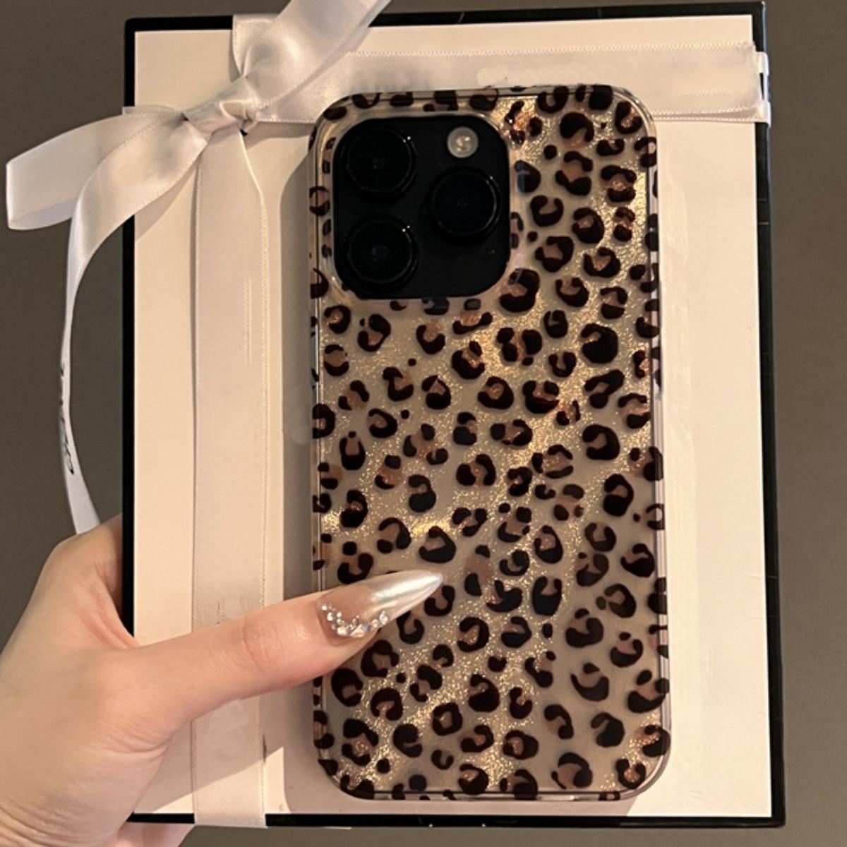 

Korean Cute Leopard Print Case for iPhone 16 15 14 13 12 Pro Max 11 Stylish Animal Pattern Soft Shockproof Back Cases Coque For iPhone 16Pro