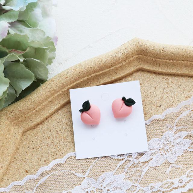 Cute Fruits Vegetable Resin Stud Earrings For Women Cute Summer Cherry Avocado Lemon Shaped Girl Ear Jewelry Gifts