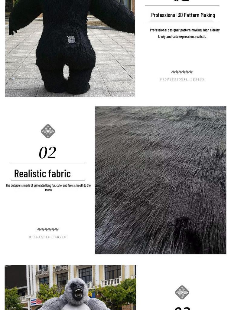 Inflatable King Kong and Gorilla Mascot Costume for Performances