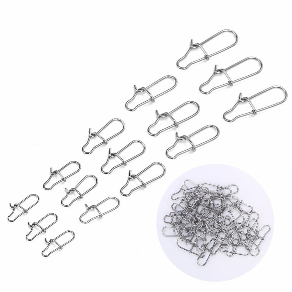 200PCS Quick Change Fishing Snap Pin Connector 0# 1# 2# 3# 4# Fishing Link Rigs  Sea Fishing