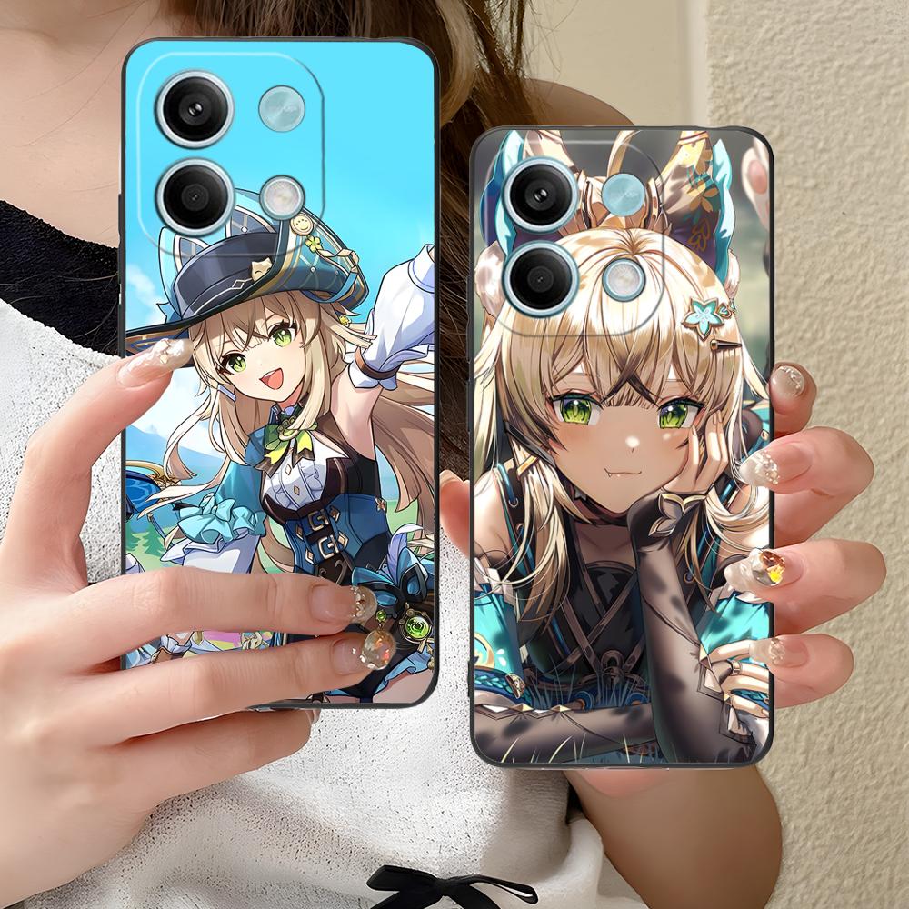 Game GI Kirara Mobile Phone Case for Xiaomi Redmi Note 14 13 12 11 S Pro Plus 4G 5G Colorful Printing Cover Cellphones Cover