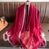 Spring and Summer Delicate Yarn Printed Scarf Travel Sunscreen Thin Shawl Western-style Fashion Scarf