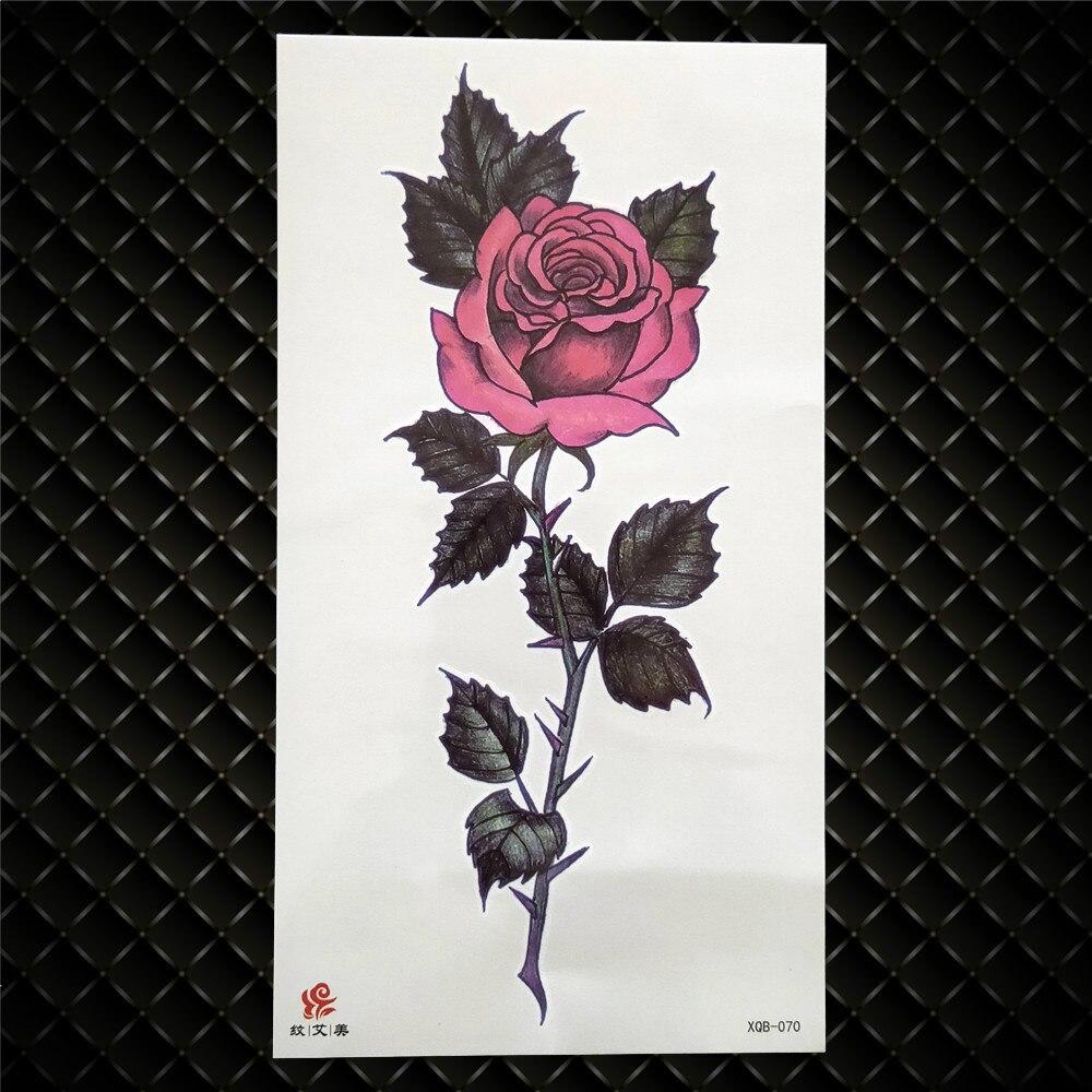 Daisy Flower Temporary Tattoo For Women Men Sexy Realistic Fake Tattoos Sticker Large Black Peony Blossom Waterproof Tatoos