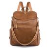 Soft Leather Backpack Vintage Texture Women Casual Backpack Large Capacity Multi-Compartment Women Backpack