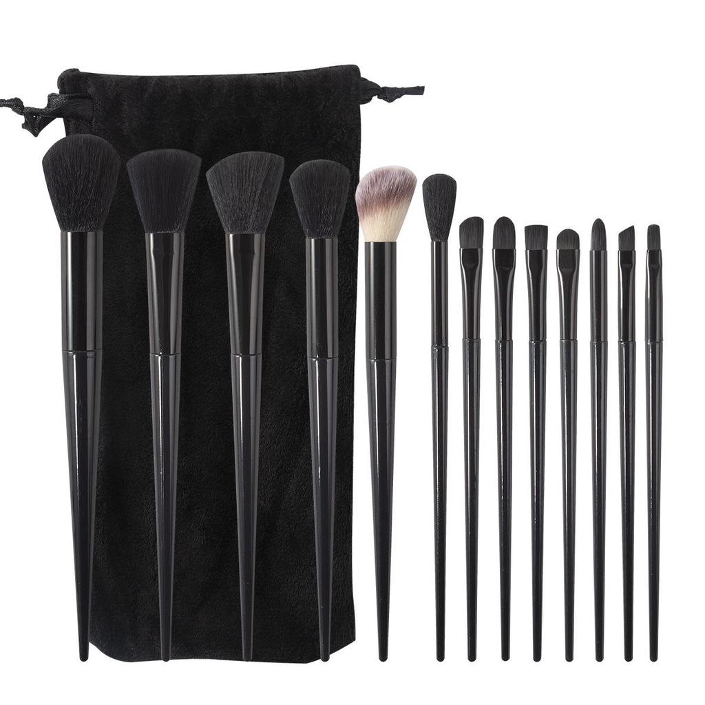 13-Piece Portable Makeup Brush Set: Soft Bristle Blush, Foundation, Eyeshadow Brushes & More