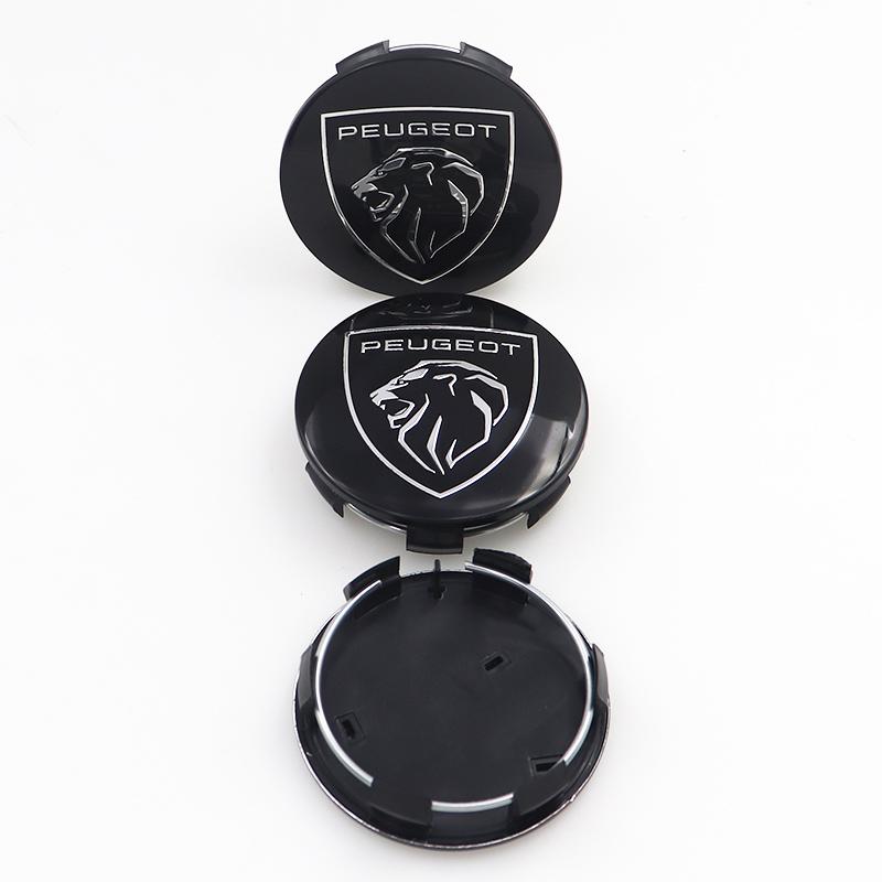 4pcs newest 3D 60mm Peugeot logo car emblem Wheel Center i Hub Cap auto Rim refit dust-proof badge covers styling accessories