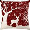Weihnachts-Kissenbezug Weihnachtsbaum Schneeflocke Rentier Kissenbezug Wohnzimmer Sofa Dekoration Kissenbezug