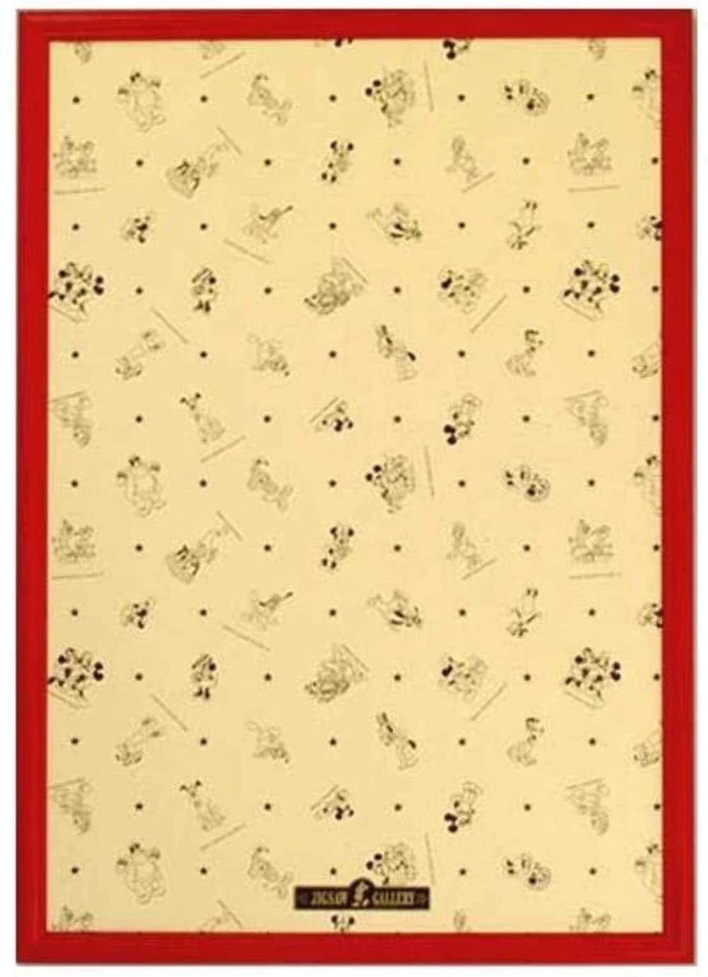 

Tenyo [Made in Japan] Wooden Puzzle Frame, Disney-Exclusive Panel, 1000-Piece, Red (51x73.5cm), Easy-Set Stopper, Mickey Emblem Plate, and Hanging