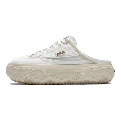Rock Mule Shoes Durable Lightweight Low-Top Canvas Shoes Women Mules Off-White F12W432307FWW