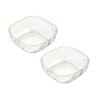 BAILOCK Light Luxury Gold-Rimmed Square Fruit Plate