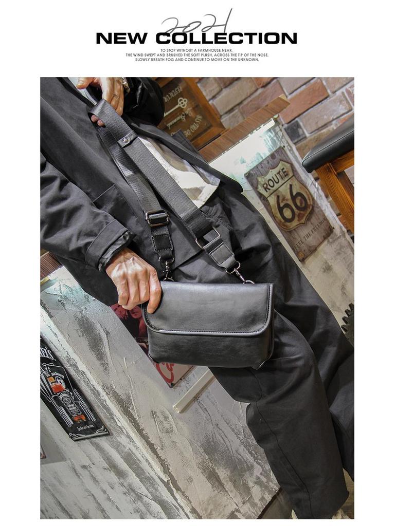 Men's Trendy Casual Shoulder Bag - New 2021 Fashionable Messenger Square Bag for Students.