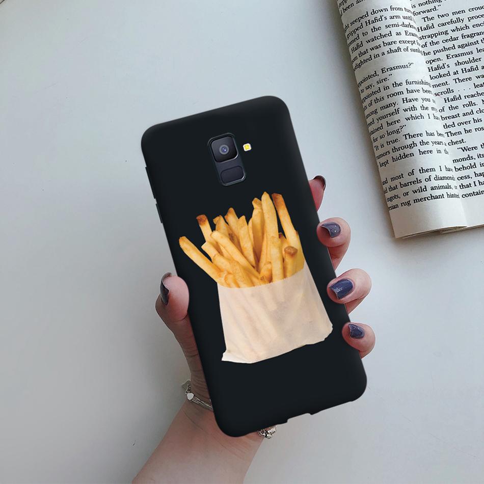 Love Heart Case For Samsung A6 2018 Cover A600F Silicon Tpu Phone Case For Samsung Galaxy A 6 A6 Plus 2018 A605F Case Cat Cactus