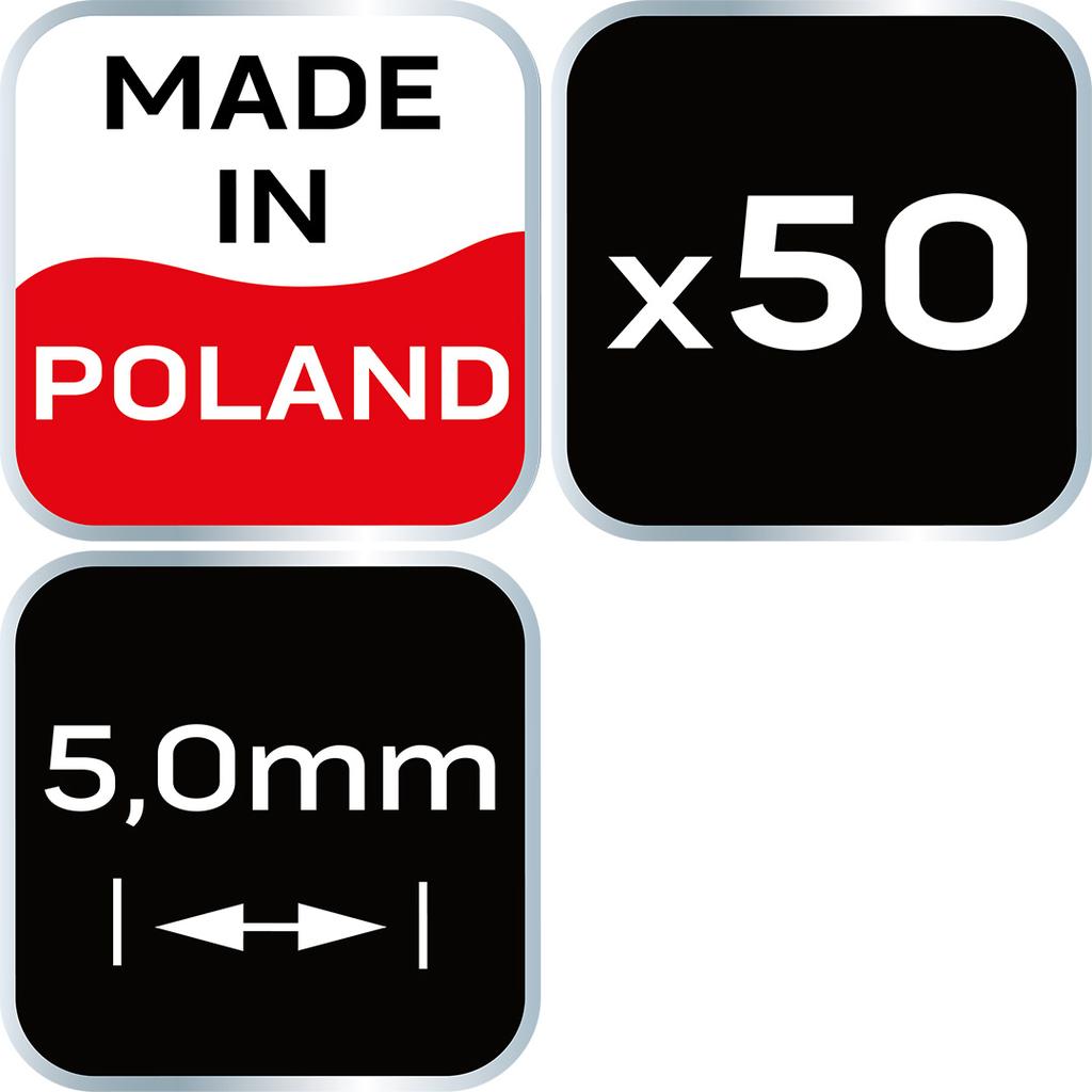 T Spacers 5.0 Mm, 50 Pcs.
