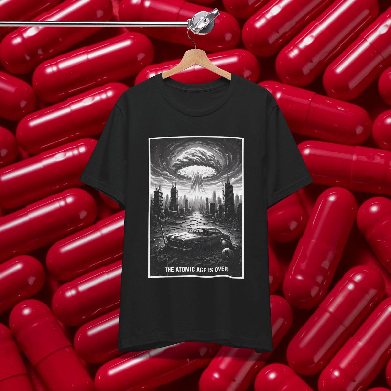 Atomic Mushroom Cloud Poster Tee, The Atomic Age, World war 3, Nuclear war Shirt M