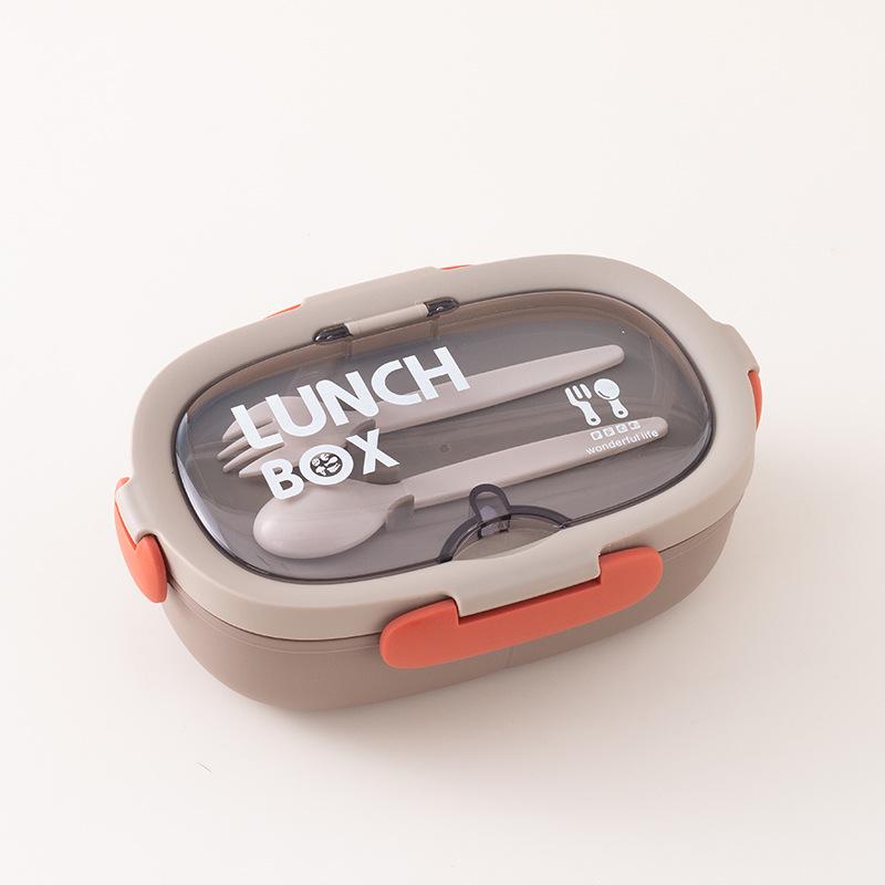 Set Cutie Bento Retro & Sticlă de Apă: Cutie de prânz sigilată și potrivită pentru microunde pentru studenți și angajați de birou