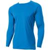 SSK Junior Long Sleeve Blue Japanese Size 130 To Japanese Size Boys' Low-Neck Undershirt, (Size 60), (equivalent 130)