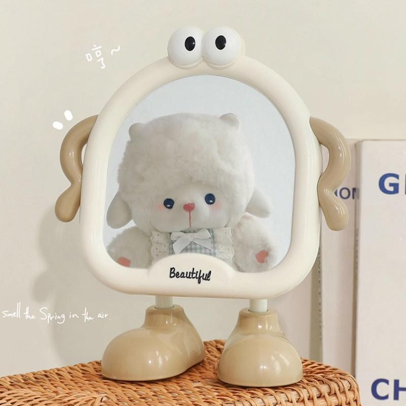 Big Feet Series Cute Make Mirrors Funny Cosmetic Mirror for Women Girls Room Desktop Decor Adjustable Plastic Mirror Wholesales