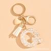 Hot-selling Epoxy Initials Love Tassel Keychain Bag Ornament Buckle Pendant Car Jewelry Clothing Accessories