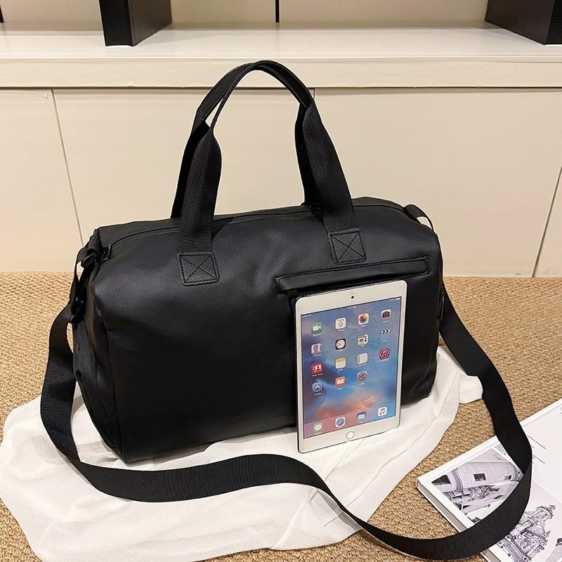 Simple Waterproof PU Large-capacity Business Trip Hand Luggage Bag Dry and Wet Separation Outdoor Sports Belt Shoe Compartment Fitness Bag
