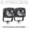 2Pcs 2" Square 20W LED Work Lights Spot Driving Fog Lamp For Car Truck Boat ATV