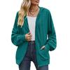Spring and Autumn Women's Jacket Solid Color Pocket Long Sleeve Loose Hooded Sweatshirt Women Jacket