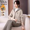 AIXUANMI Women's Plush Two-Piece Tracksuit Set