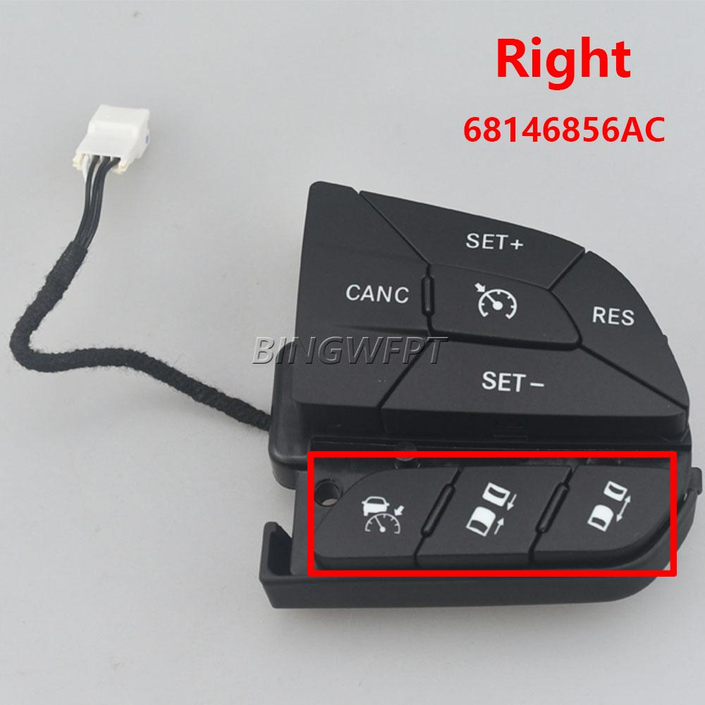 05081288AA Car Steering Wheel Control Cruise Switch Button For Dodge Challenger Charger 16-18 Jeep Cherokee 2016-2019 High-Right
