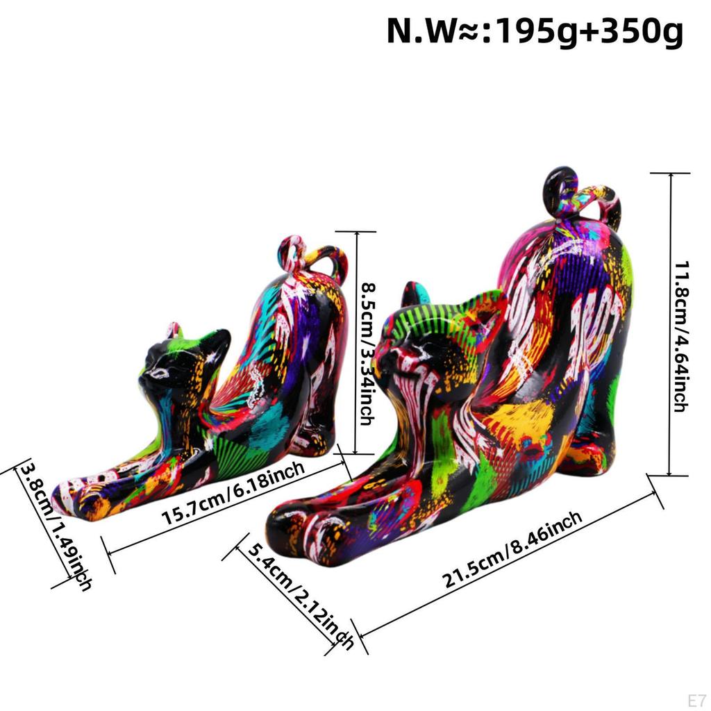 Katze Statue Figurine Tier Kunst Geschenke Ornament Skulptur für Kaffee Tisch Zu Hause