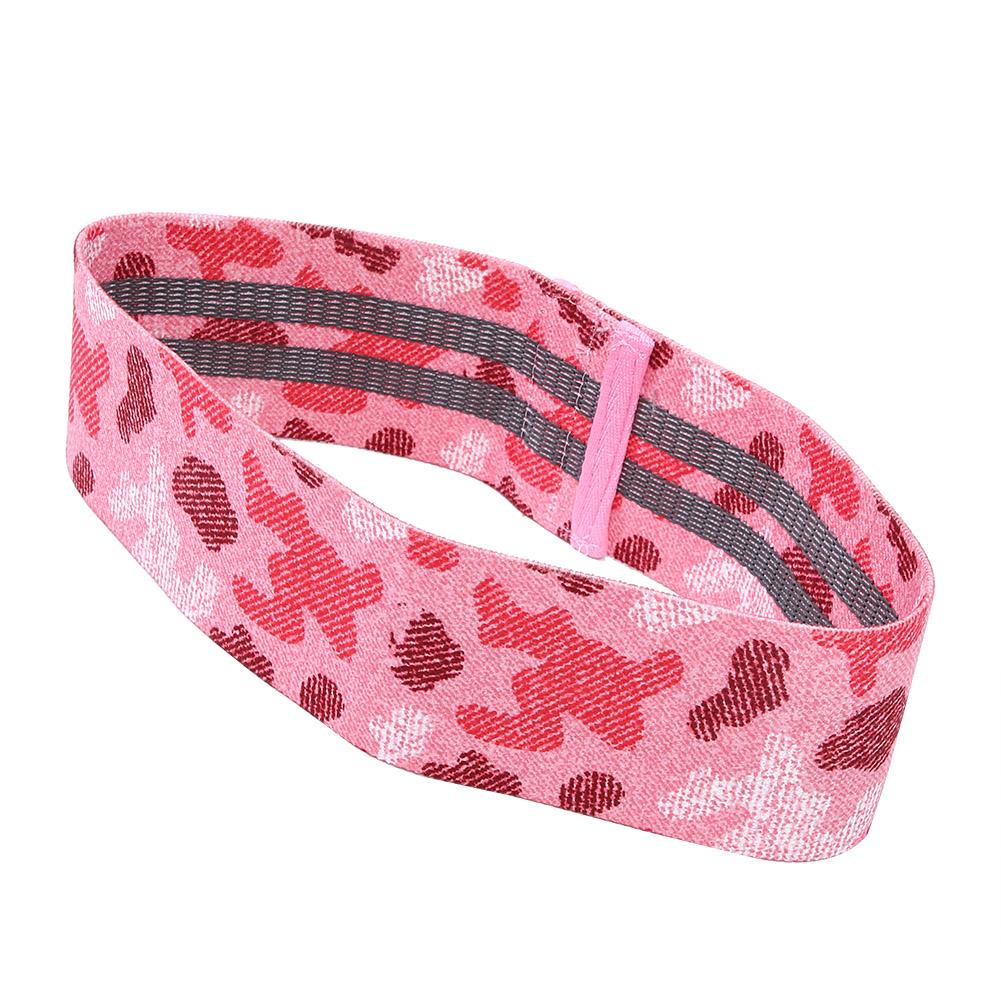 Buttocks Lifting Resistance Bands Yoga Body Shaping Stretch Bands (Camouflage Pink) S