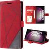 Coque folio - Samsung - Galaxy S23 Ultra - Rouge - Antichoc - Cuir PU Rétro