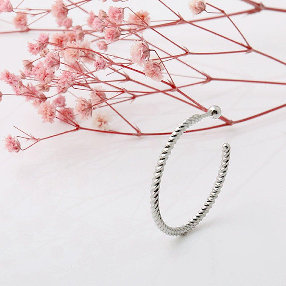 [1+1] Surgical Piercing Twist Ring Single-Sided Sale