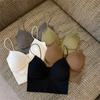 Women's Sexy Deep V-Neck Knitted Tank Top with Chest Pad - Summer Innerwear & Outerwear