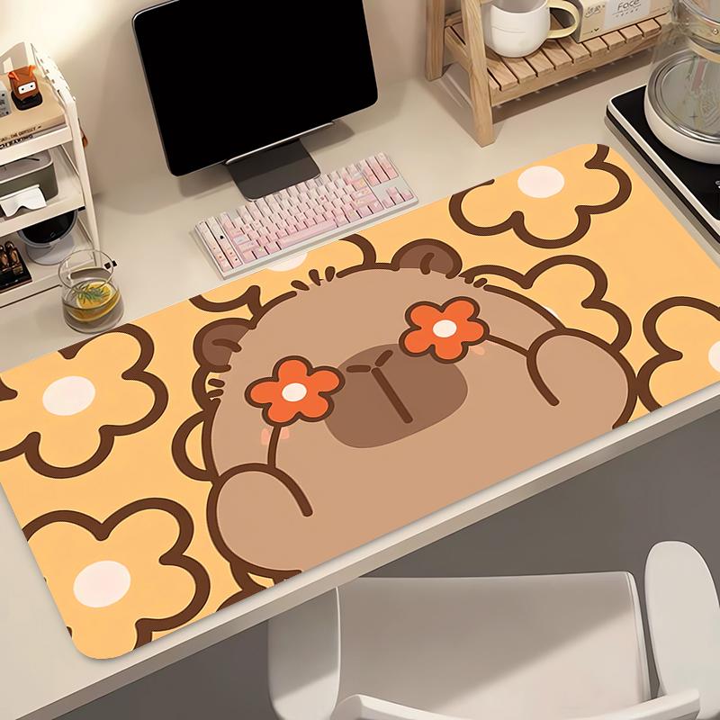 Mouse Pad PC Design NonSlip Desk Mat Laptop Capybara Gaming Accessories Stitched Edges For Home And Gamer Mousepad Keyboard Pad