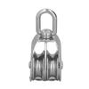 50mm 2.0in Marine Pulley Double Roller 400kg Loading 304 Stainless Steel Heavy Duty for Yachts Boats