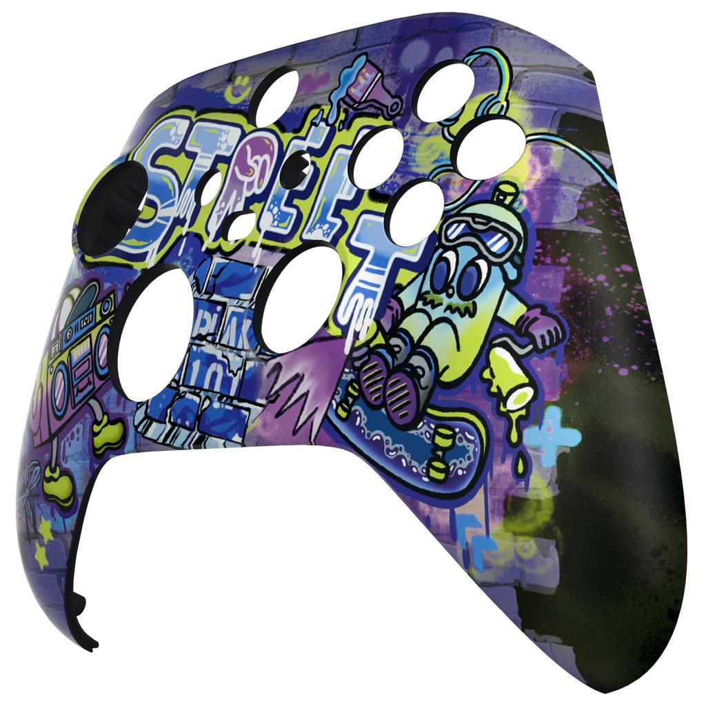 Tilpasset frontdeksel for Xbox Series med mønstret Xbox Core dekselplate ikke eXtremeRate's X/S, myk berøring (kontroller inkludert) -