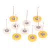 (YY)5Pcs 2025 New 2.35mm Handle Yellow / White Cloth Wheel Jewelry Polishing Cloth Wheel Rotating Tool Accessories