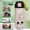 Cartoon Jump Lid Insulated Water Bottle With Stainless Steel Inner For Kids And Students