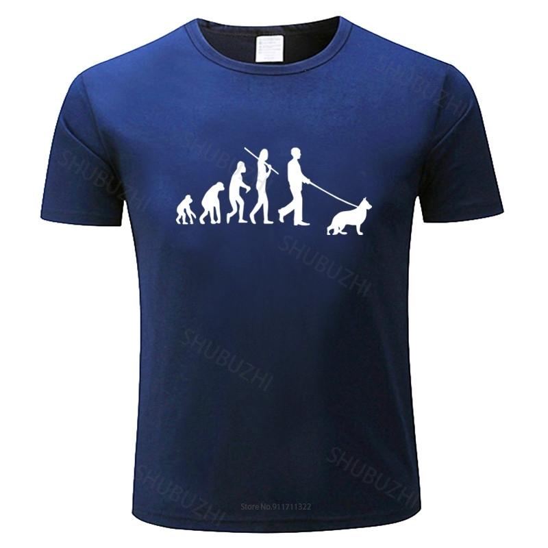 

mens short sleeve t shirt Evolution German Shepherd T Shirt shubuzhi top tees cotton t-shirt fashion tee-shirt male summer tops S